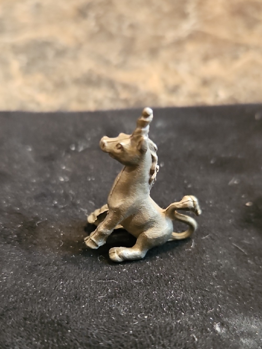 Miniature Unicorn Figurine in Antique Pewter